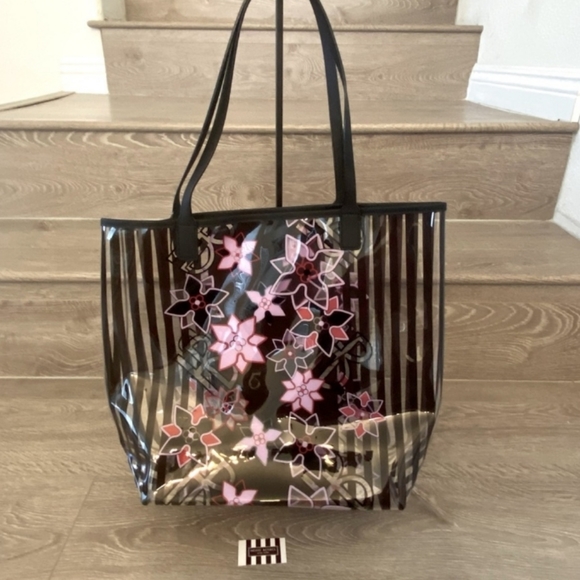 henri bendel Handbags - 👛  Henri Bendel Clear Striped Tote Shoulder Bag NEW